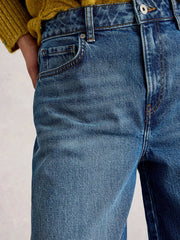White Stuff Aubrey Barrel Leg Jean Mid Denim