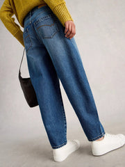 White Stuff Aubrey Barrel Leg Jean Mid Denim
