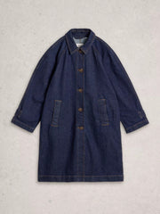 White Stuff Oakleigh Denim Coat Dark Denim
