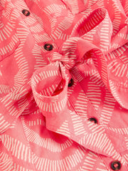 White Stuff Tiff Linen Blend Shirt Dress Coral MLT