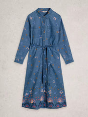 White Stuff Lana Denim Midi Dress Denim MLT