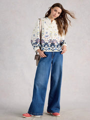 White Stuff Lana Top Ivory MLT