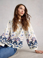 White Stuff Lana Top Ivory MLT