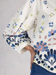 White Stuff Lana Top Ivory MLT