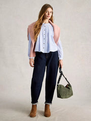 White Stuff Sammy Smock Top Blue MLT