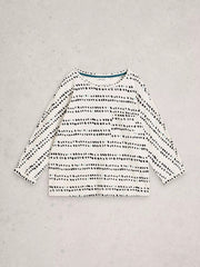 White Stuff Demi Dolman Top Ivory Print