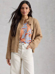 White Stuff Iris Linen Tee Nat MLT