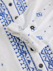 White Stuff Annie Jersey Shirt White Print