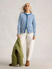 White Stuff Lulu Stripe Cardi Blue MLT