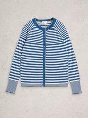 White Stuff Lulu Stripe Cardi Blue MLT