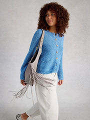 White Stuff Belle Cardi Mid Blue