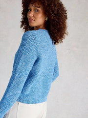 White Stuff Belle Cardi Mid Blue