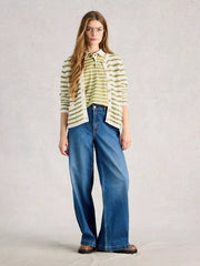 White Stuff Belle Stripe Cardi Ivory MLT