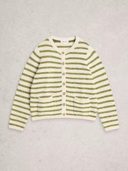 White Stuff Belle Stripe Cardi Ivory MLT