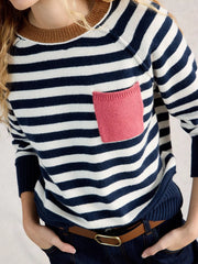 White Stuff Britney Stripe Jumper Navy MLT