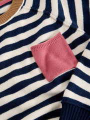 White Stuff Britney Stripe Jumper Navy MLT