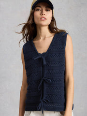 White Stuff Tilda Tie Tank Dark Navy