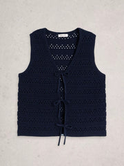White Stuff Tilda Tie Tank Dark Navy
