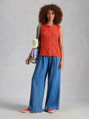 White Stuff Tilly Tank Top Mid Red