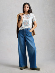 White Stuff Abbie Tee White Print