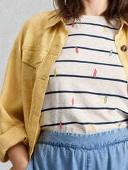 White Stuff Abbie Stripe Tee Ivory MLT