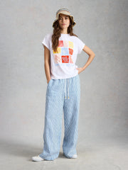 White Stuff Gina Graphic Tee Ivory Print