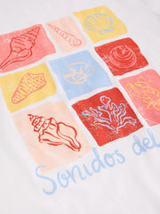 White Stuff Gina Graphic Tee Ivory Print