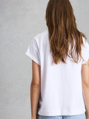 White Stuff Gina Graphic Tee Ivory Print