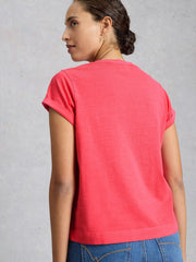 White Stuff Gina Graphic Tee Pink Print
