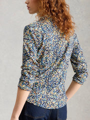 White Stuff Annie Jersey Shirt Navy Print