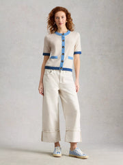 White Stuff Charlotte Cardi Ivory MLT