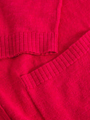White Stuff Nova Linen Blend Cardi Dark Pink