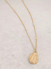 White Stuff 2PK Emmy Necklace & Earrings Gold Tone Metallic