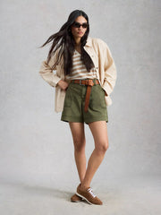 White Stuff Molly Shacket Nat White