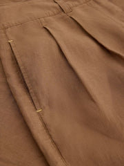 White Stuff Sasha Wide Leg Linen Trouser Mid Tan