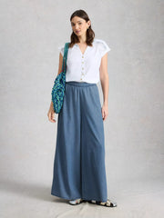 White Stuff Poppy Palazzo Trouser Chamb Blue