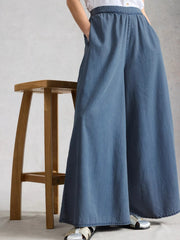 White Stuff Poppy Palazzo Trouser Chamb Blue