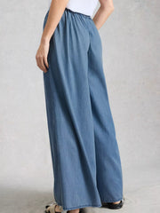 White Stuff Poppy Palazzo Trouser Chamb Blue