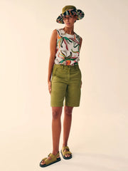 White Stuff Matilda Linen Vest Nat Print