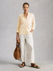 White Stuff Sophie Organic Cotton Shirt Yellow MLT