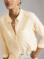 White Stuff Sophie Organic Cotton Shirt Yellow MLT