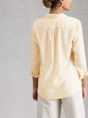 White Stuff Sophie Organic Cotton Shirt Yellow MLT
