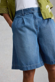 White Stuff Sasha Denim Shorts Mid Denim