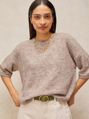 White Stuff Kate Knitted Tee Light Nat