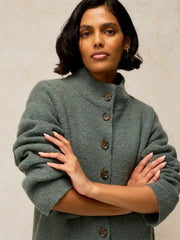 White Stuff Margot Cardi Dark Green