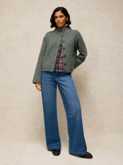 White Stuff Margot Cardi Dark Green