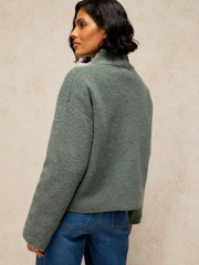 White Stuff Margot Cardi Dark Green
