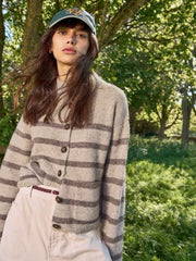 White Stuff Margot Stripe Cardi Nat MLT
