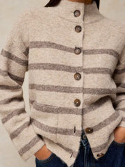 White Stuff Margot Stripe Cardi Nat MLT