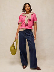 White Stuff Sansa Knitted Tee Pink MLT